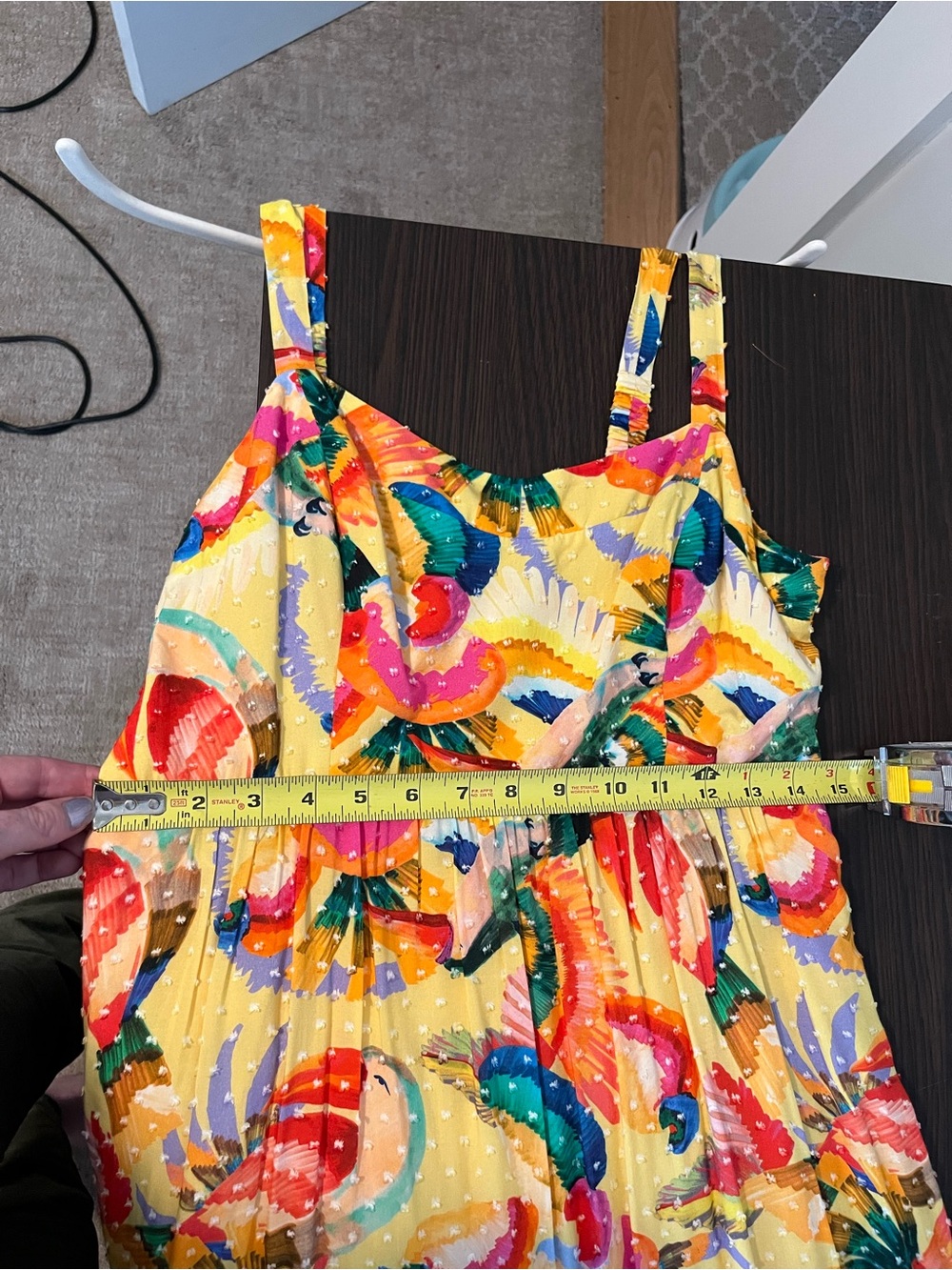 FARM Rio for Anthropologie Yellow Tropical Floral Maxi Dress - Picture 9 of 9
